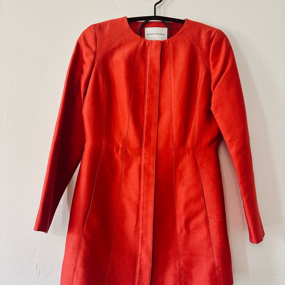 Banana Republic Coral Red Coat